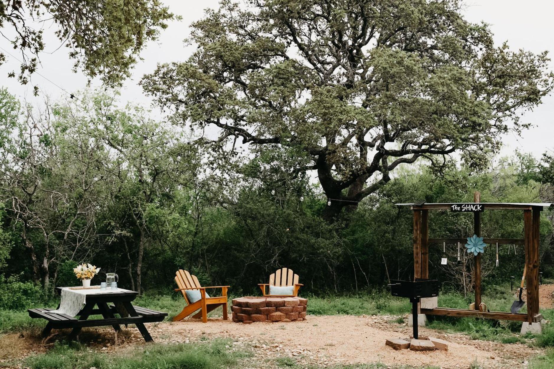The Maverick: A-Frame W/ Hammock And Tree Top View New Braunfels Buitenkant foto
