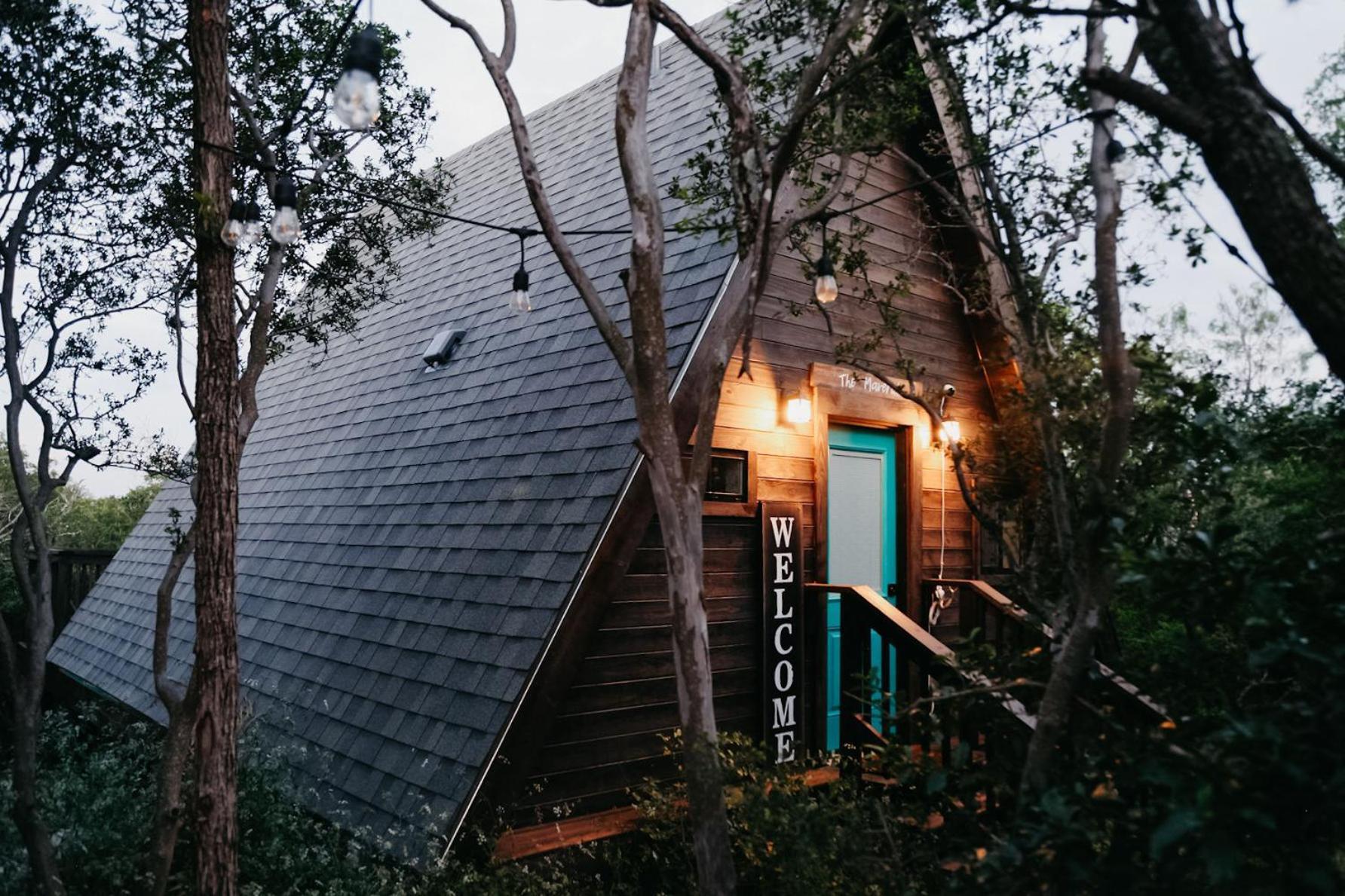 The Maverick: A-Frame W/ Hammock And Tree Top View New Braunfels Buitenkant foto